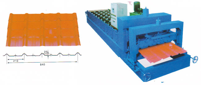 840-1050型仿古琉璃瓦压型设备